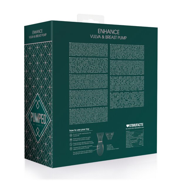 Shots Enhance - Pompe à seins et à vulve rechargeable - Vert forêt