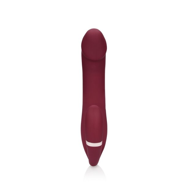Loveline Bendable Vibrating Strapless Strap-on - Merlot Grape