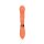 Loveline Silicone Rabbit Vibrator with Ribbed Clitoral Stimulator - Glazed Carrots