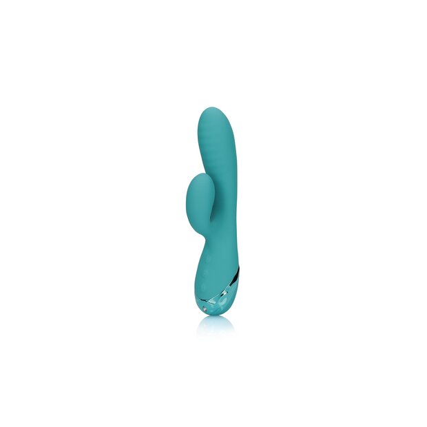 Loveline Inflatable Rabbit Vibrator - Peacock Blue