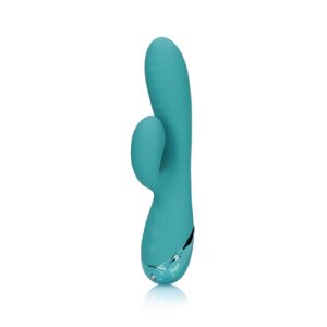 Loveline Inflatable Rabbit Vibrator - Peacock Blue
