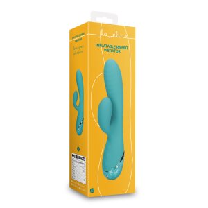 Loveline Inflatable Rabbit Vibrator - Peacock Blue