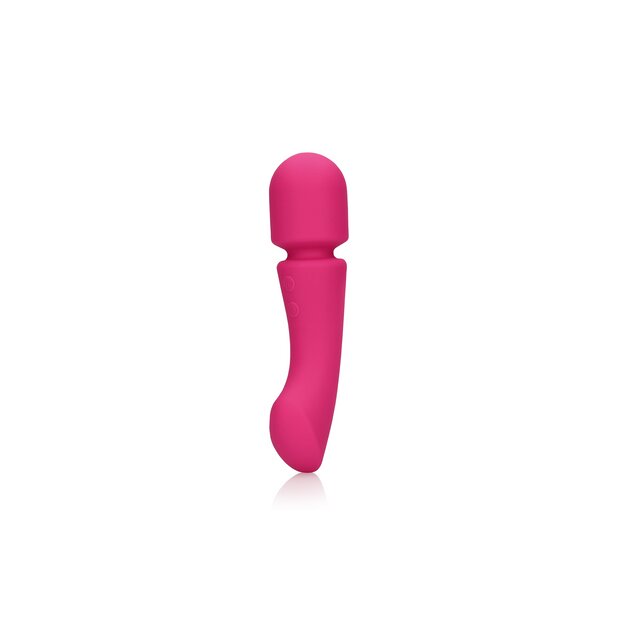 Loveline Ultra Soft Silicone Double-Sided Wand Vibrator - Prestone Pink
