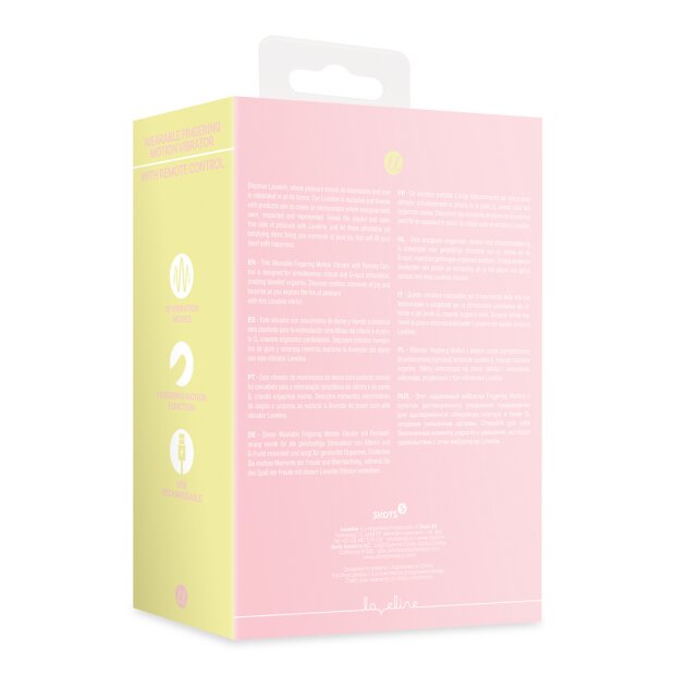 Loveline Wearable Fingering Motion Vibrator with Remote Control - Cherry Chiffon