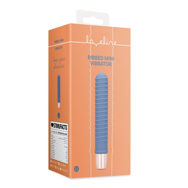 Loveline Ribbed Mini Vibrator - Blue Horizon