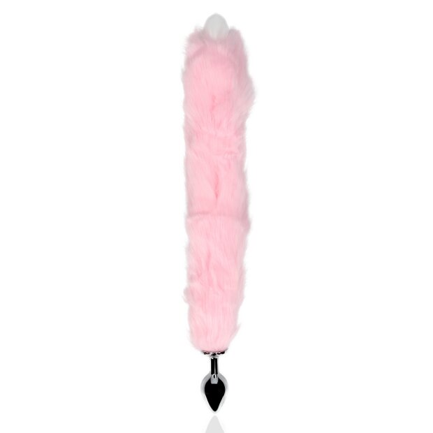 Shots - Ouch ! Queue de renard lumineuse avec bouchon de cul en métal - Rose
