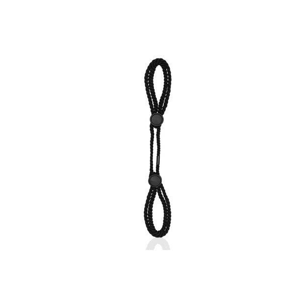 Shots - Ouch! Adjustable Rope Hand Cuffs - Black