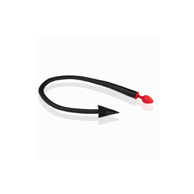 Shots - Ouch! Silicone Anal Plug Devils Tail - Black