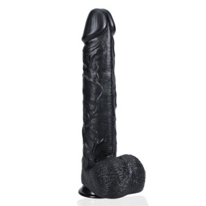 RealRock Extra Large Straight with Balls 15 / 38 cm Black
