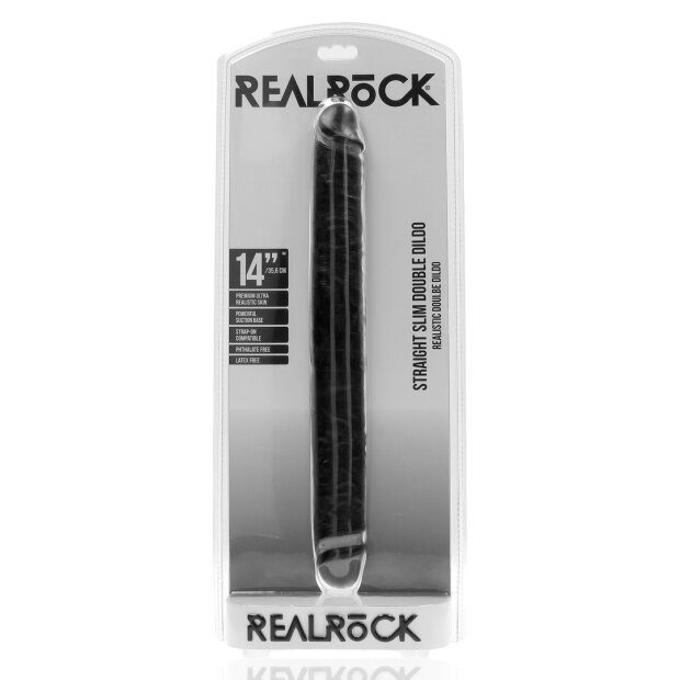 RealRock Slim Double Ended Dong 14 / 35,6 cm - Black