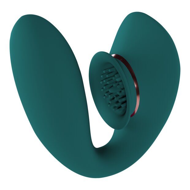 Shots Twitch 3 - Rechargeable Vibrator and Suction - forest green