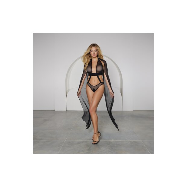 Allure Crazy in Love Teddy with Arm Capes OS - Black