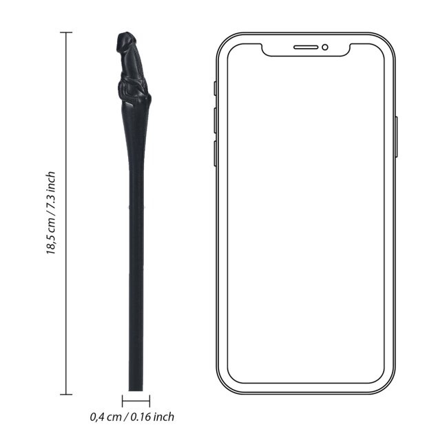 S-Line Groom Straws Black