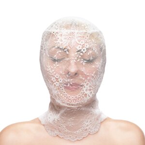 NS Novelties Fetish & Fashion - Lace Hood - White -...