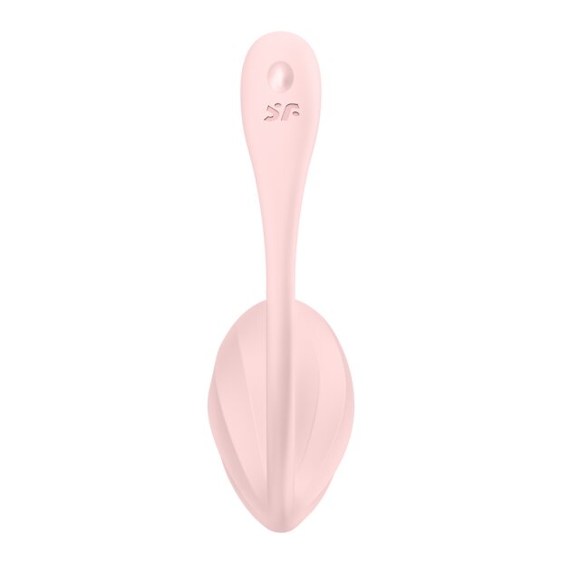 Satisfyer Ribbed Petal Connect App - Tragbarer Vibrator für Paare Rosa