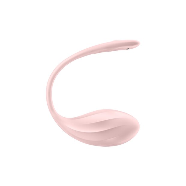 Satisfyer Ribbed Petal Connect App - Tragbarer Vibrator für Paare Rosa