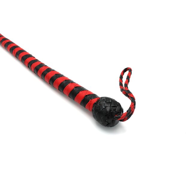 Kiotos Leather Whip Black & Red 140 cm