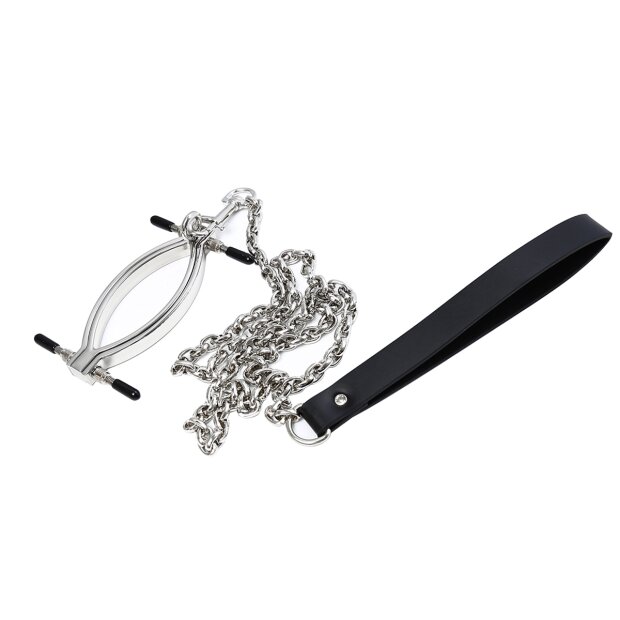 Kiotos Steel Clit Clamp with leash chain