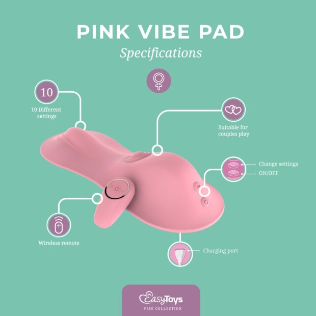 EasyToys klopfendes und vibrierendes Vibe Pad Rosa