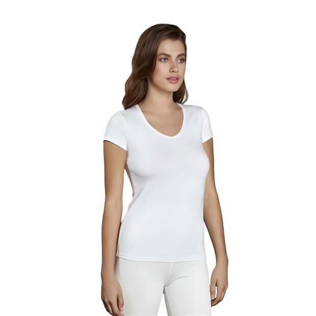 Doreanse Thermal Frauen kurzarm T-Shirt weiß S - XXL