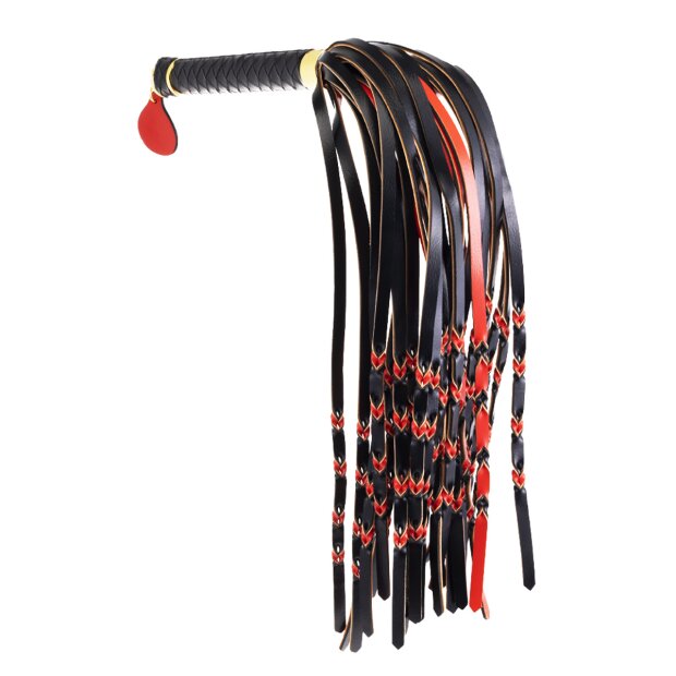 Sevanda Geflochtener Flogger rot und schwarz