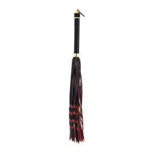 Sevanda Geflochtener Flogger rot und schwarz
