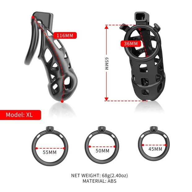 Sevanda Naja-Cobra Cage de Chasteté XL