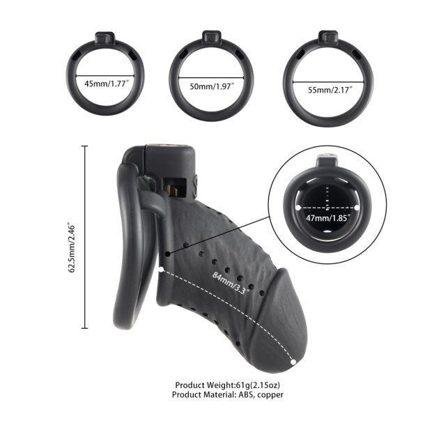 Sevanda Cage de Chasteté Longue pour Esclaves Noirs