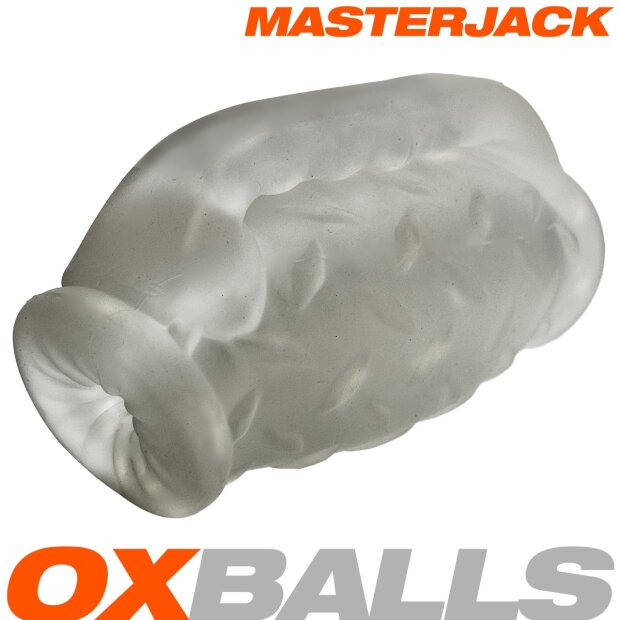 Oxballs MASTERJACK Double Penetration JO Sleeve Clear Ice