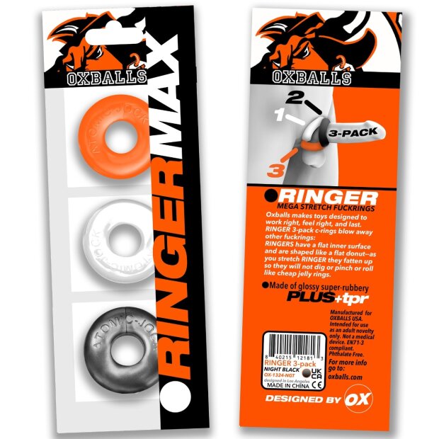 Oxballs RINGER MAX 3-Pack Cockrings Hazzard