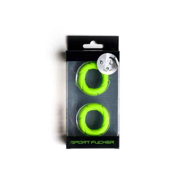 Sport Fucker Liquid Silicone Ready Rings 2 Pack Green