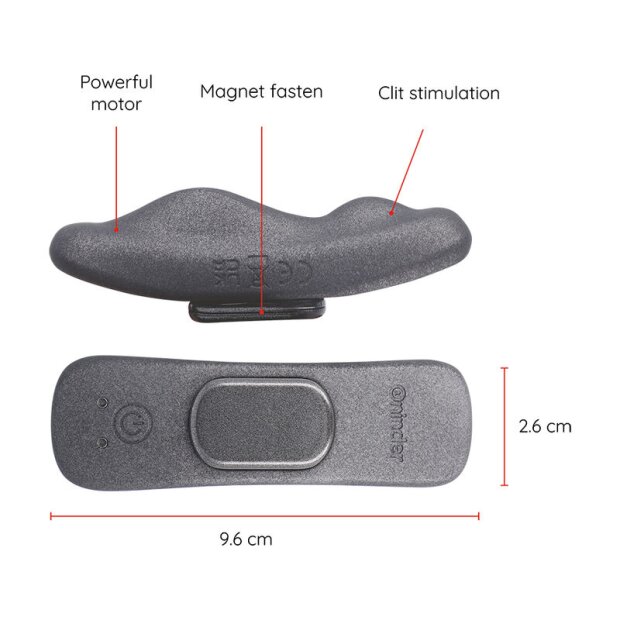 Oninder Manila Panty Rechargeable Vibrator 9 Speed 9,6 cm x 2,6 cm Free App