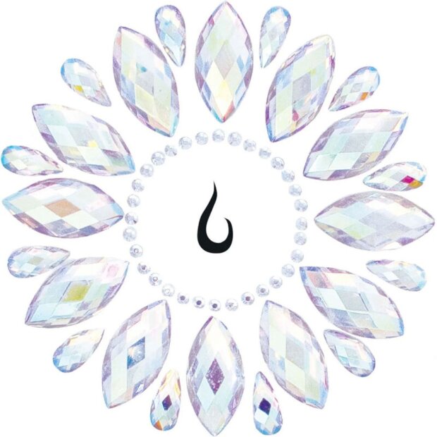 Leg Avenue Selbsklebender Körperschmuck Strasssteine Blume