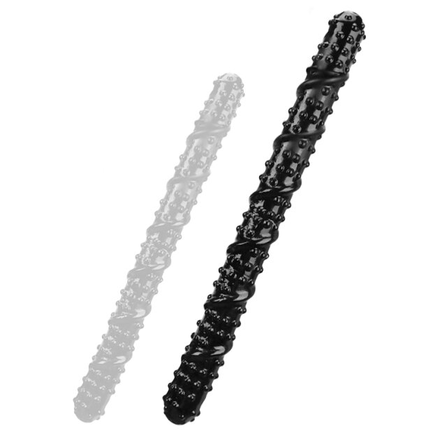 DoublePlayz Doppeldildo Super Textur Größe M 62 x 5.5 cm schwarz