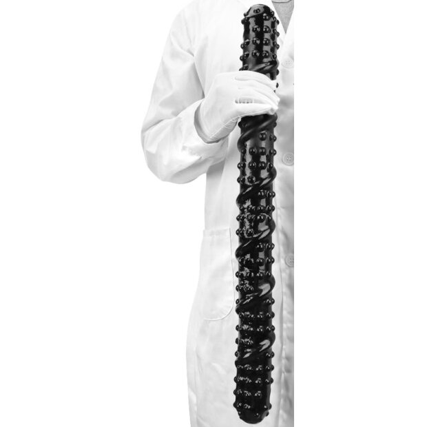 DoublePlayz Doppeldildo Super Textur Größe M 62 x 5.5 cm schwarz