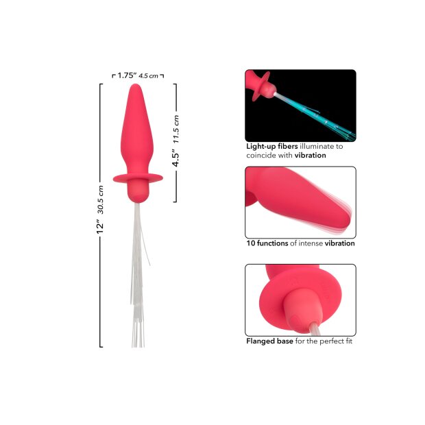 CalExotics Southern Lights Vibrating Light Up Anal Probe Pink