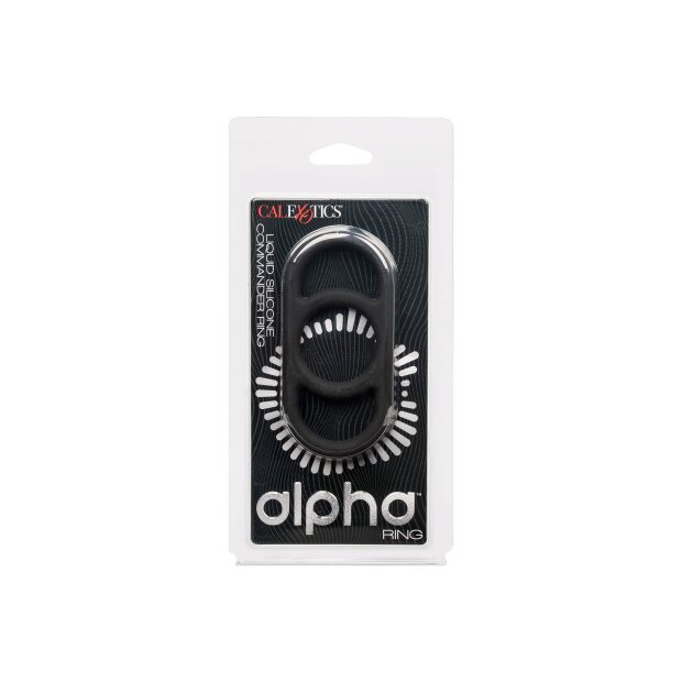 CalExotics Alpha Liquid Silicone Commander Ring Black