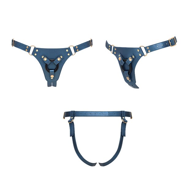 Strap-on-me - Generous harness Blue