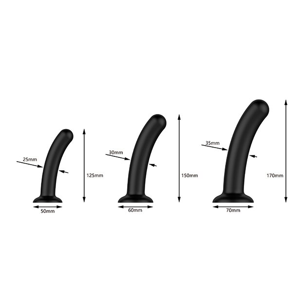 Nexus - Dilator Set Silikon Anal Dildos (S,M,L) Schwarz