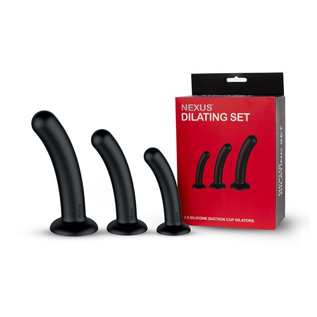 Nexus - Dilator Set Silikon Anal Dildos (S,M,L) Schwarz