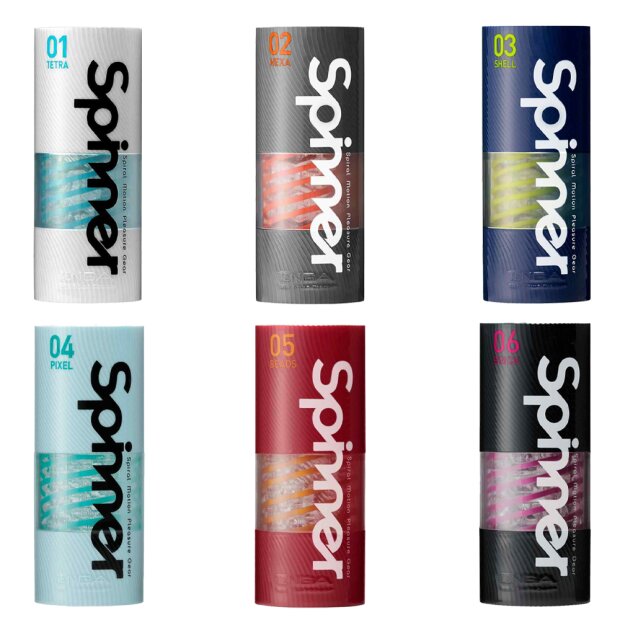 TENGA spinner set of 6 (Tetra/Hexa/Shell/Pixel/Beads/Brick)