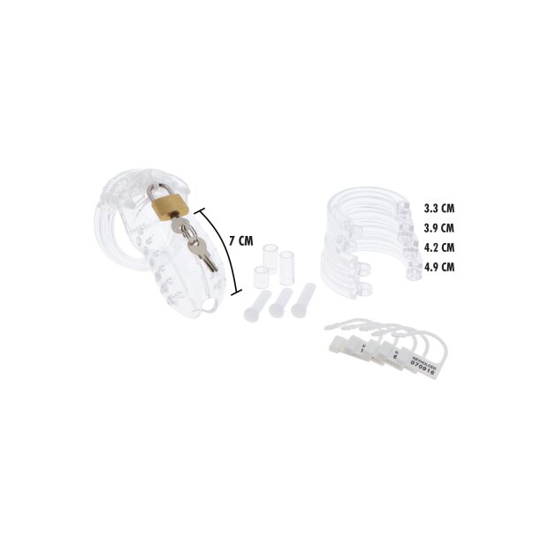 Hidden Desire Extreme Acryicl Keuschheits-Käfig transparent