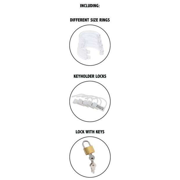 Hidden Desire Extreme Acryicl Keuschheits-Käfig transparent