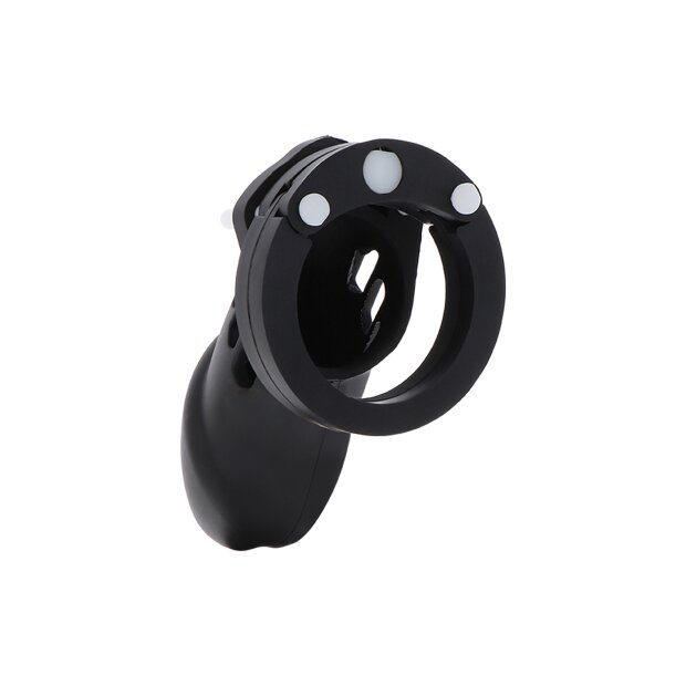 Hidden Desire Extreme Chastity Cock Cage Silicone L Black