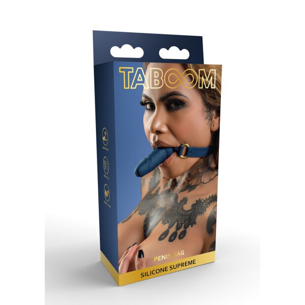 Taboom Silicone Penis Ball Gag blue
