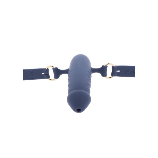 Gode-ceinture respirant en silicone bleu