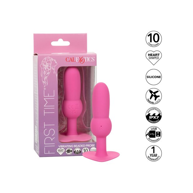 CalExotics First Time Vibrating Beaded Probe pink