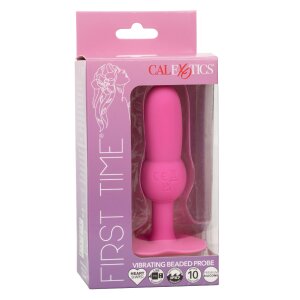 CalExotics First Time Vibrating Beaded Probe Rose