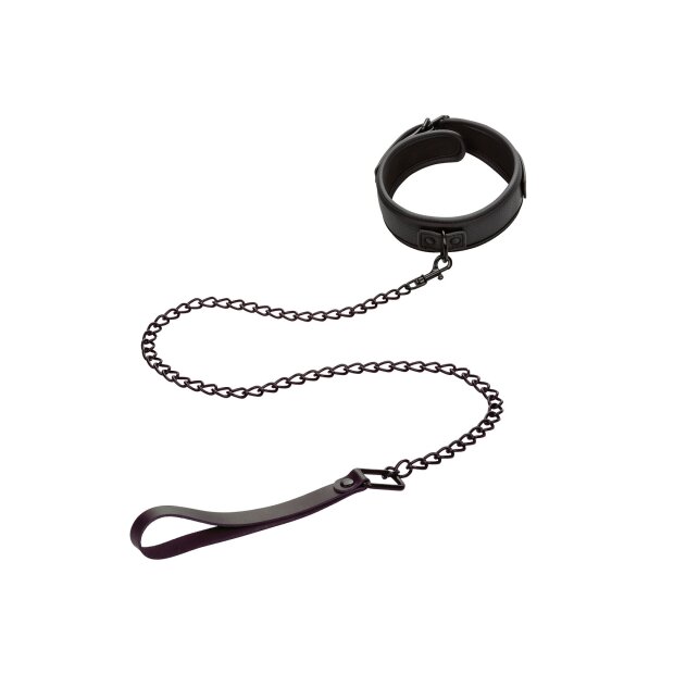 CalExotics Nocturnal Collection Halsband und Leine schwarz