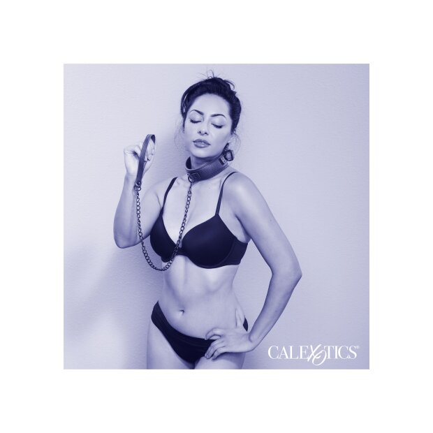 CalExotics Nocturnal Collection Halsband und Leine schwarz